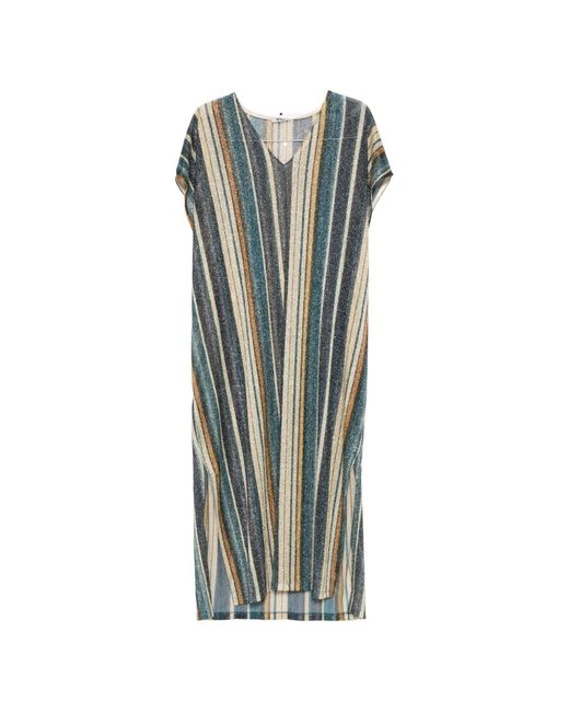 Siyu Green Zoe Striped Kaftan Dress