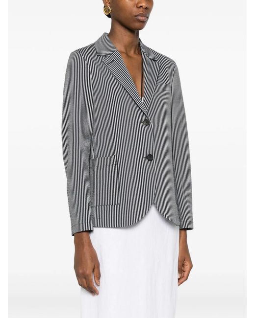 Harris Wharf London Gray Cotton Blend Blazer Jacket
