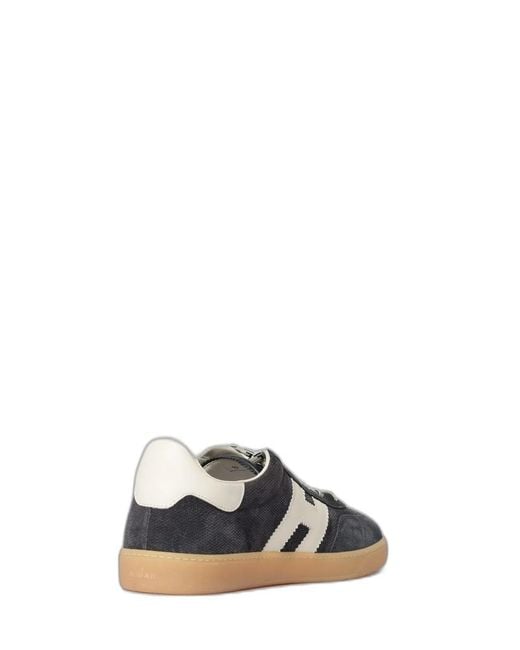 Hogan Blue Cool Suede Sneakers With Nappa Leather Perforated H Detail for men