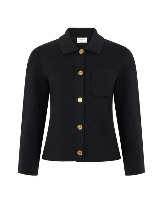 Saint Laurent Black Polo Cardigan