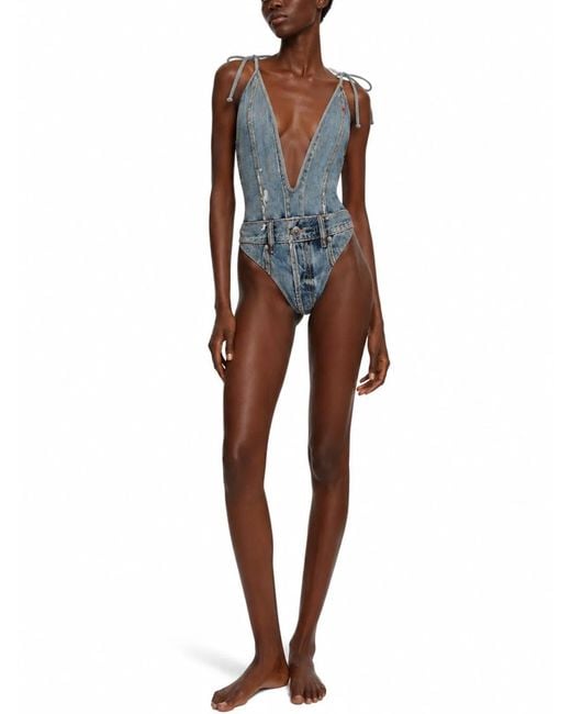 DIESEL Blue Costume Intero Effetto Denim