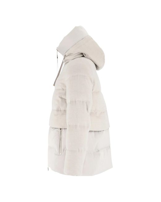 DUNO White Short Parka