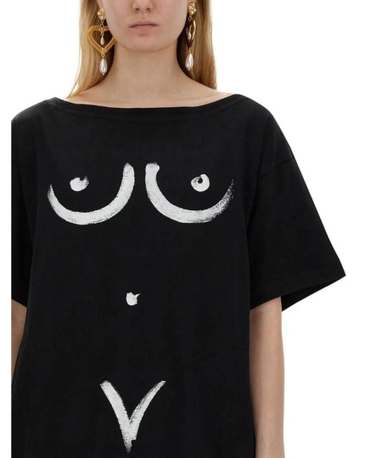 Moschino Black Interlock Body Print T-Shirt