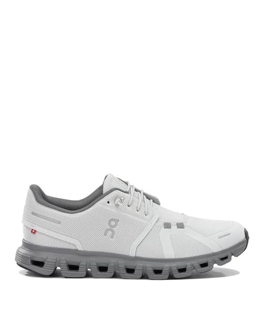On Shoes Gray "Cloud 6" Low Sneakers for men