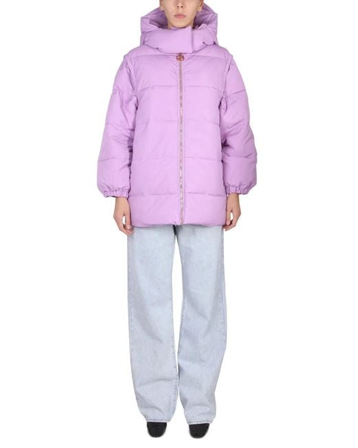 Patou Purple Quilted Down Jacket