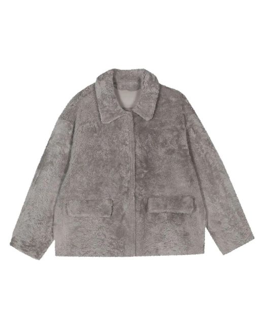 Desa Gray Shearling Jacket