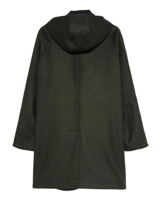 KIRED Green Polyester Viscose Cusna Coat for men