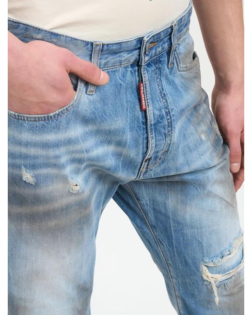DSquared² Blue Bro Denim Trousers for men