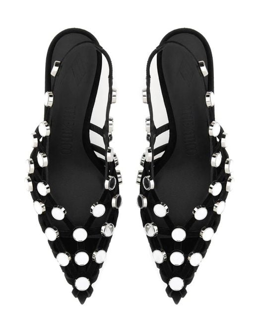 The Attico Black Slingback Grid