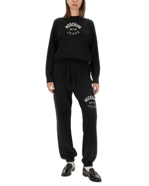 Moschino Black Jersey With Logo