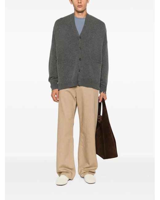 Extreme Cashmere Gray Cashmere Cardigan