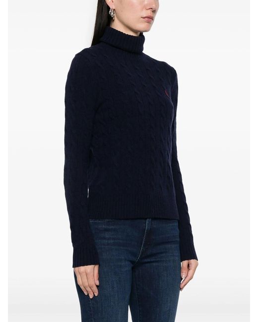 Polo Ralph Lauren Blue Pullover A Collo Alto