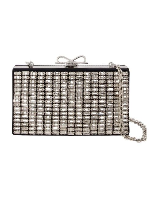 Self-Portrait Black Chainmail Clutch