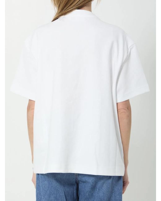 Frankie Shop White Cotton Polyester T-Shirt Polo