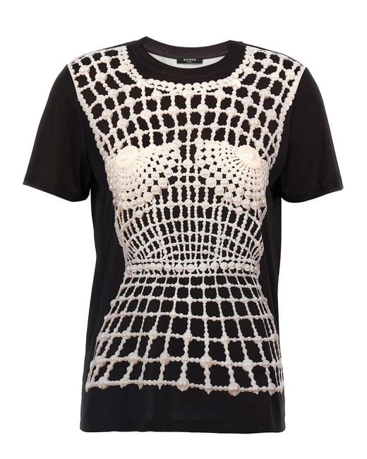 Balmain Black Trompe L'Oeil T-Shirt