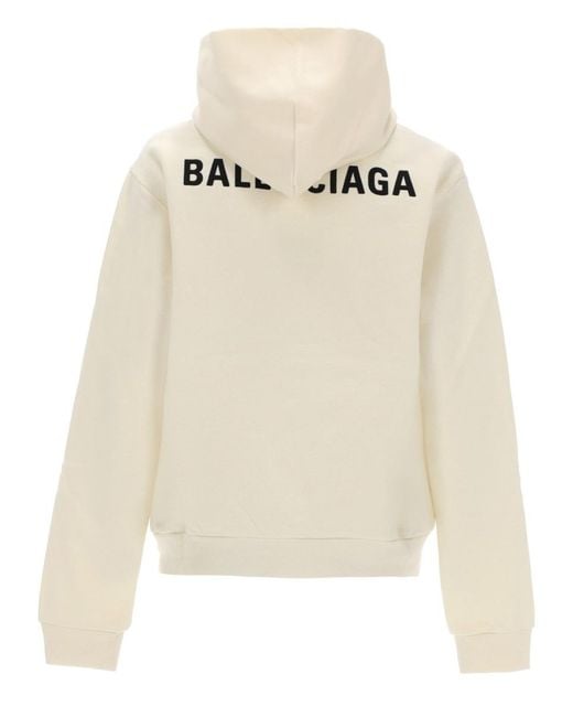 Balenciaga White Felpa Con Logo
