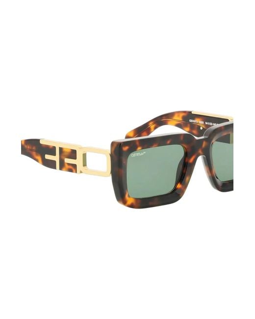 Off-White c/o Virgil Abloh Green Acetate Havana Sunglasses
