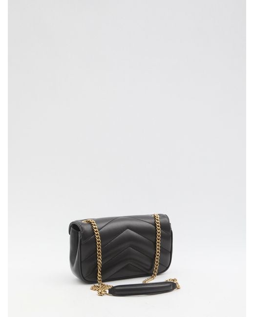 Saint Laurent White Loulou Mini Lambskin Bag