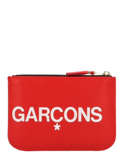 Comme des Garçons Red 'Huge Logo' Purse