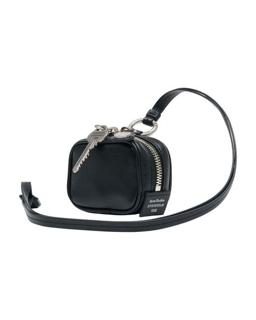 Acne Black Camero Clip Leather Mini Bag