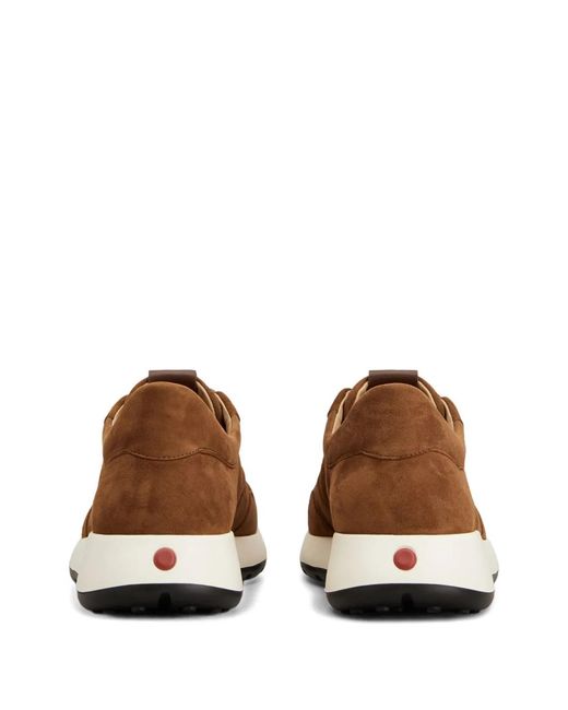 Tod's Brown Dot Leather Sneakers for men