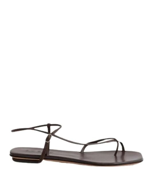Soeur Brown Leather Sandal