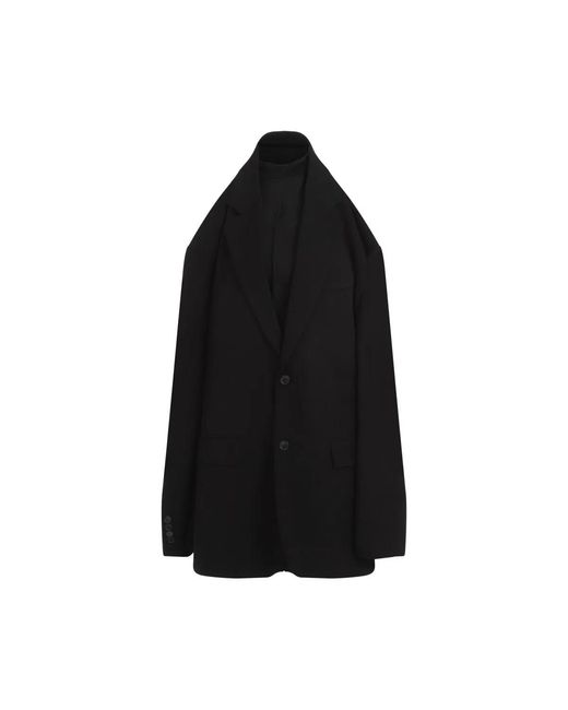 Balenciaga Black Viscose Blend Blazer Dress