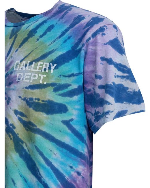 GALLERY DEPT. Blue Cotton T-Shirt for men