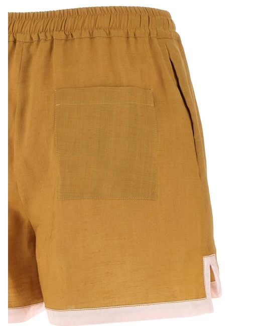 Marni Yellow Linen Shorts