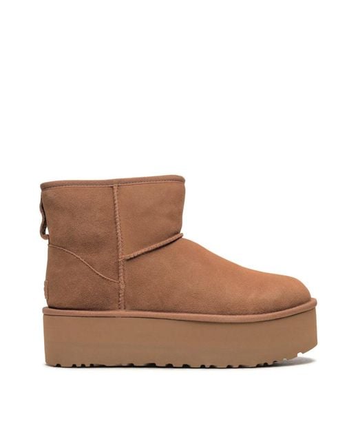Ugg Brown Classic Mini Platform Boots