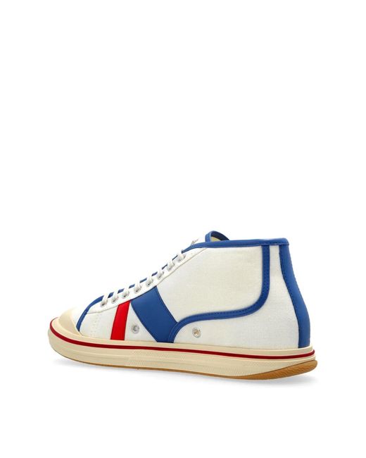 Bottega Veneta Blue Eliott Mid-Top Sneakers for men