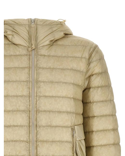 C P Company Natural 'Goggle' Down Jacket for men