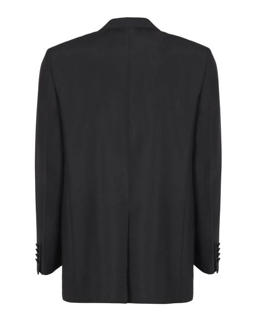 Gucci Black Double-Breasted Peak-Lapels Blazer for men