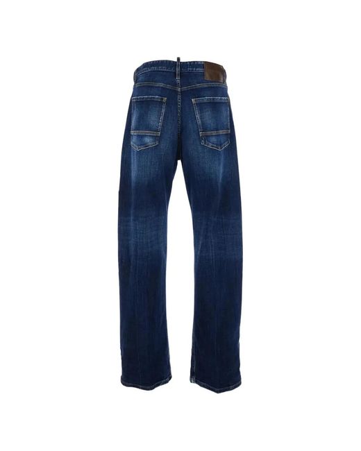 DSquared² Blue Cotton Elastane Pants for men