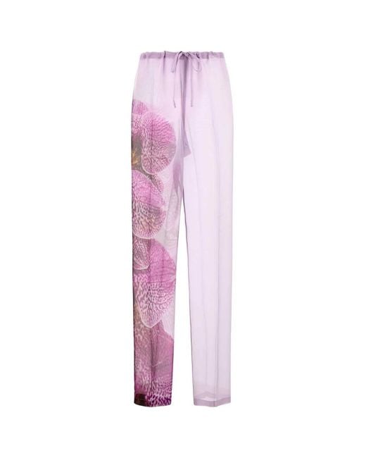 Dries Van Noten Pink Lilac Crepe Pachas Pant