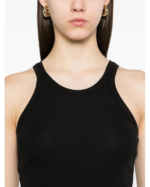 Max Mara Black Nastie Silk Cotton Tank Top