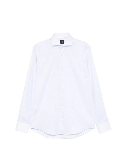 Boss White Cotton Shirt for men