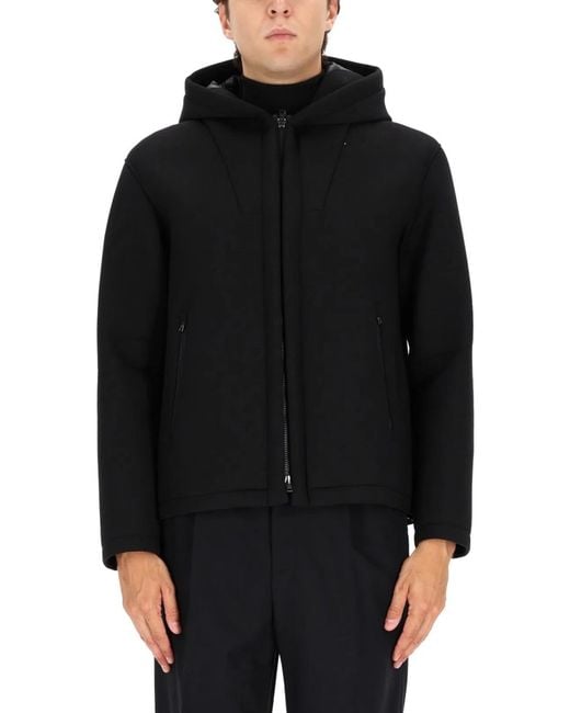 Herno Black 3-Layer Scuba Jacket for men