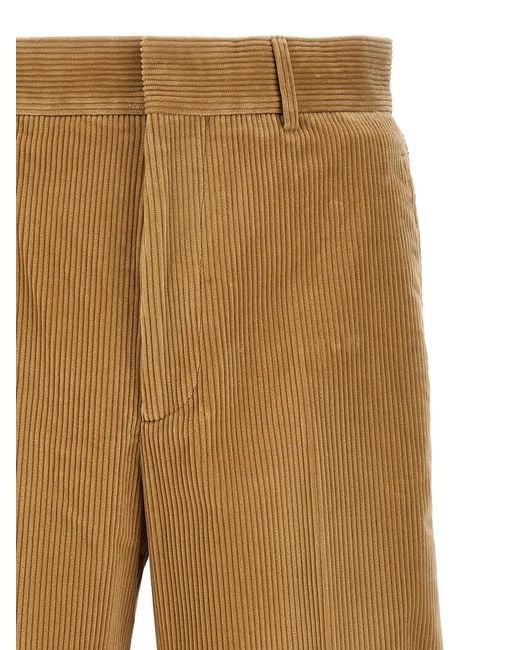 Palm Angels Natural 'Corduory Suit Tape' Pants for men