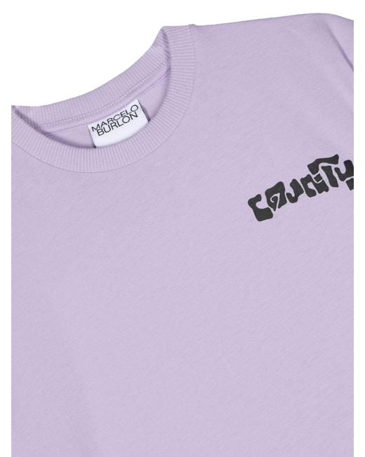 Marcelo Burlon Purple Marcelo Burlon County Of Milan Regular Ss T-Shirt