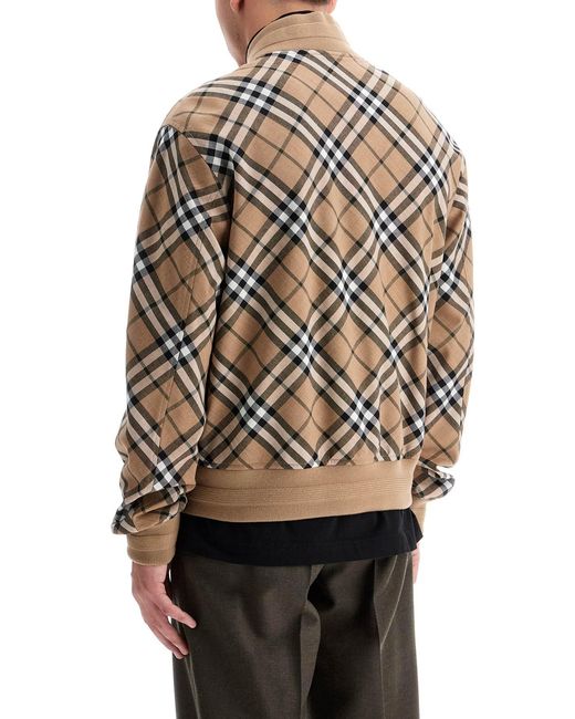 Burberry Brown Embroidered Polyester Blend Bomber Jacket for men