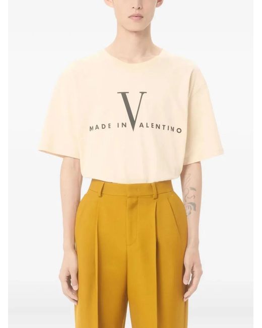 Valentino Garavani Natural T-Shirt With Made for men