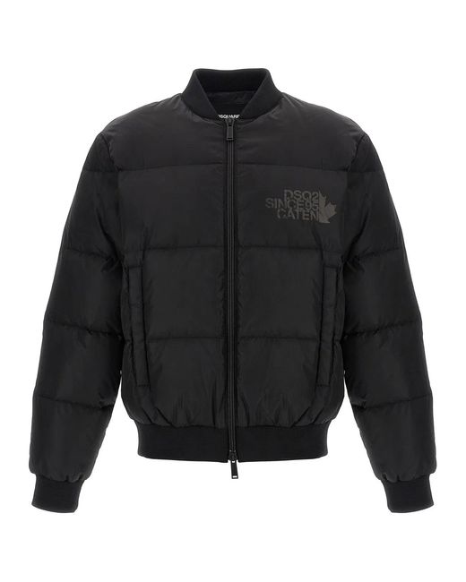 DSquared² Gray Padded Bomber Jacket for men