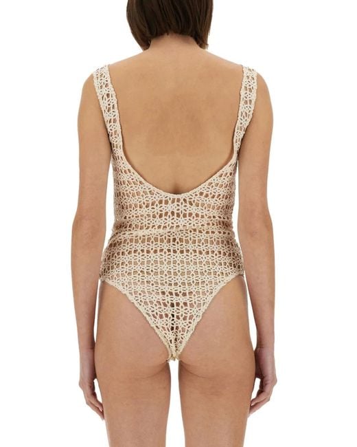 Alysi Natural Macramé Bodysuit