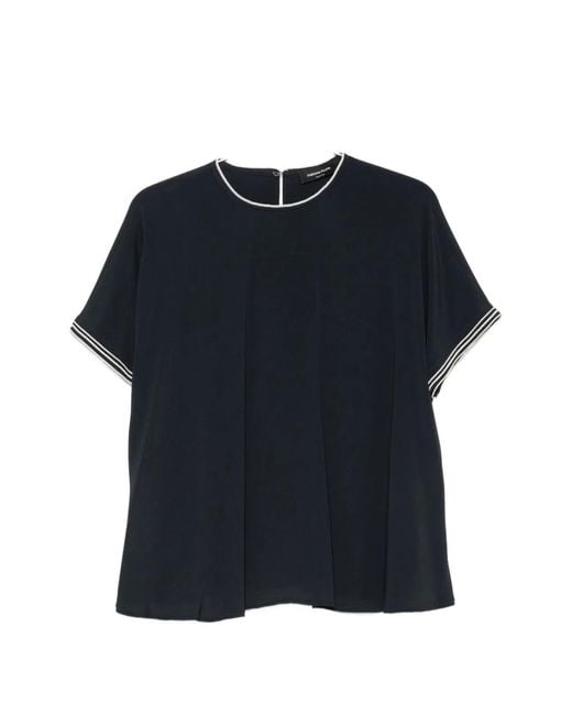 Fabiana Filippi Blue Silk Blend Top
