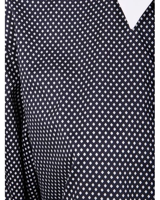 Tom Ford Blue Cotton Printed Diamond Classic Fit Shirt for men