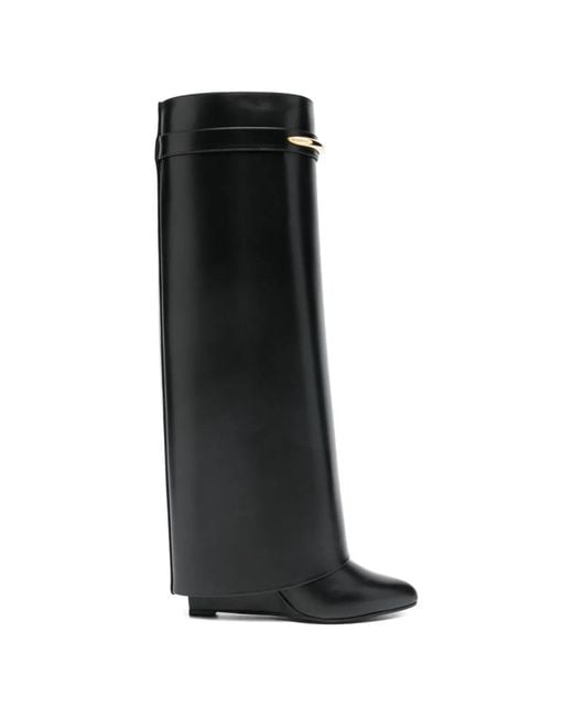 Givenchy Black Calf Boots Heel High