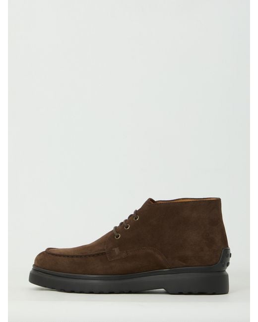 Tod's Brown Lace-Up Boots for men