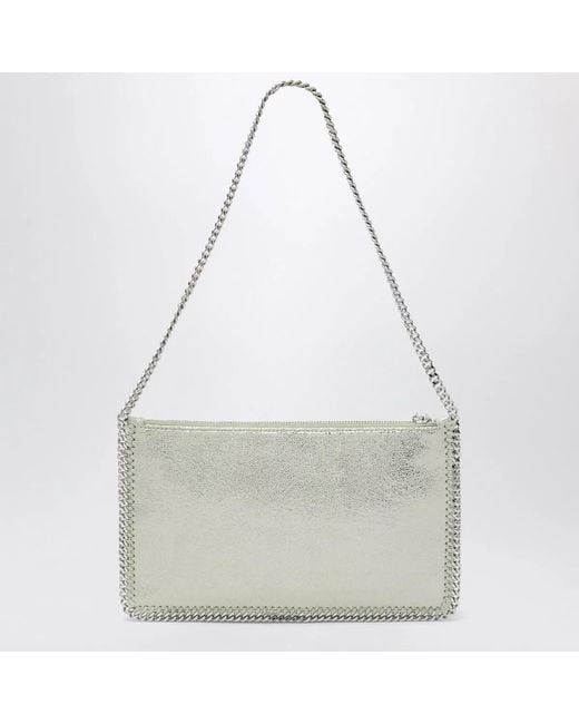 Stella McCartney White Light Lime Mini Falabella Shoulder Bag