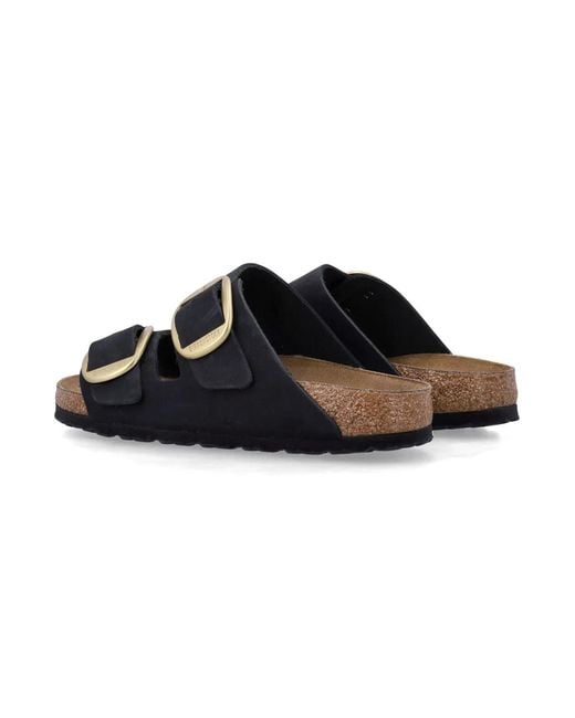 Birkenstock Black Arizona Big Buckle Nubuck